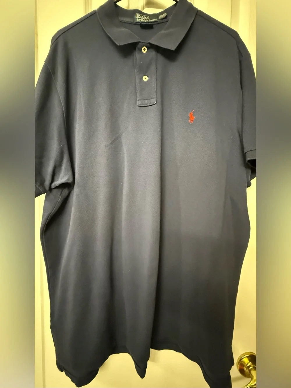 Ralph Lauren Navy Polo with Red Pony Embroidery
